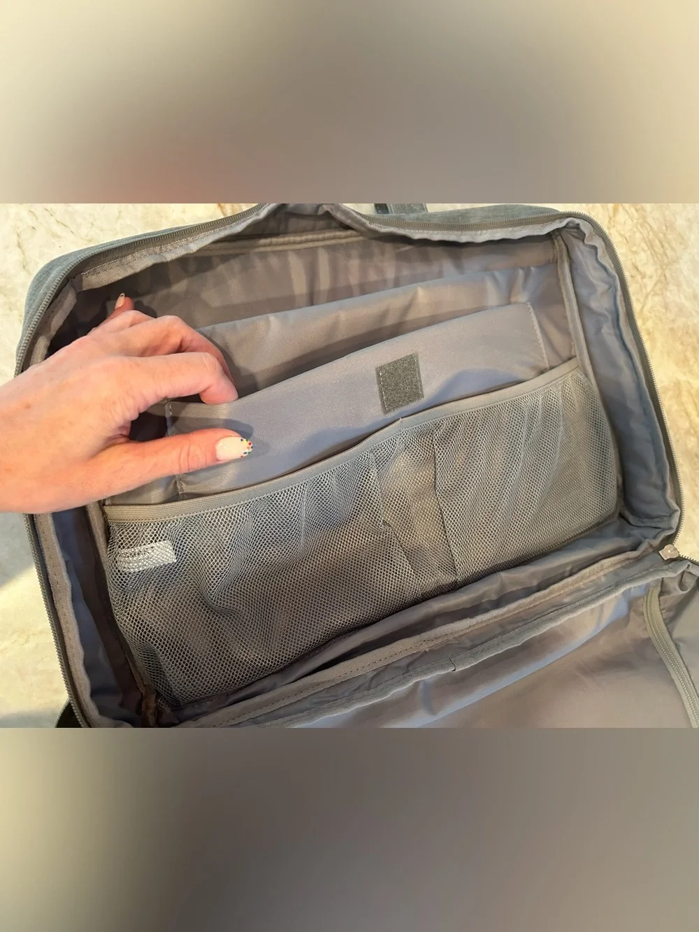 BAGSMART Gray Travel Duffel Weekender Carry-On Laptop Overnight Bag Like New